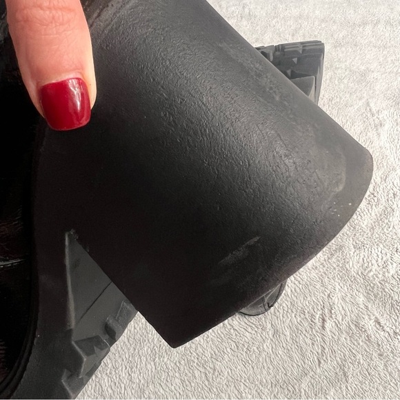 A New Day Hudson Platform Patent Leather Chunky Heel Goth Loafer Jet Black 9.5 - Picture 12 of 13